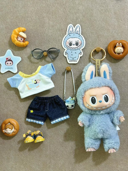 Handmade Doll Clothes Cute Doggy Blue Outfit