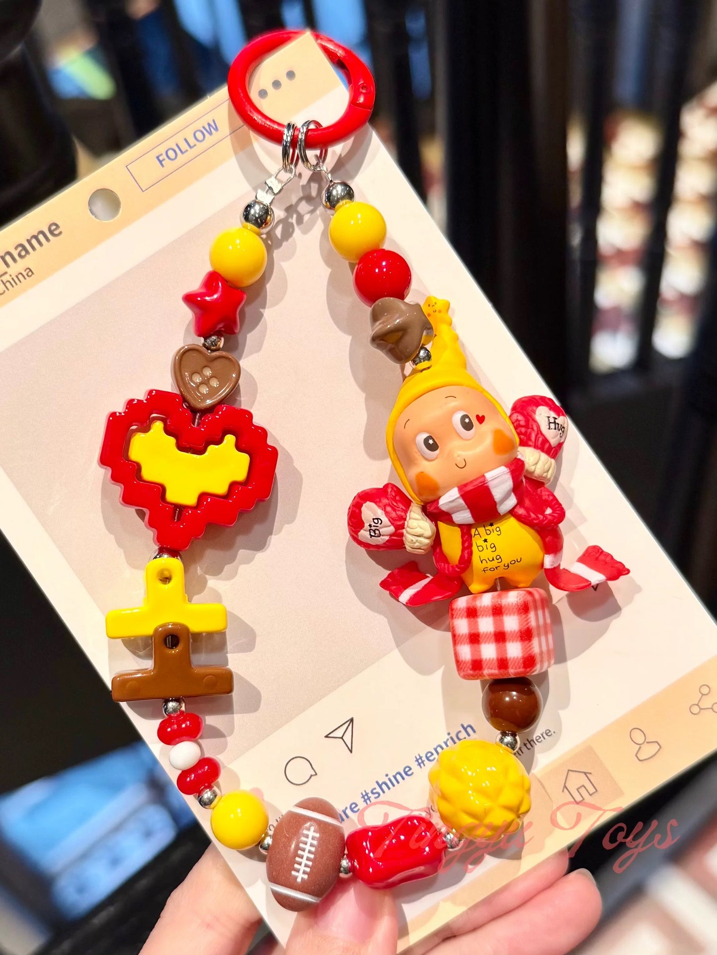 POP Bean Keychains Love U