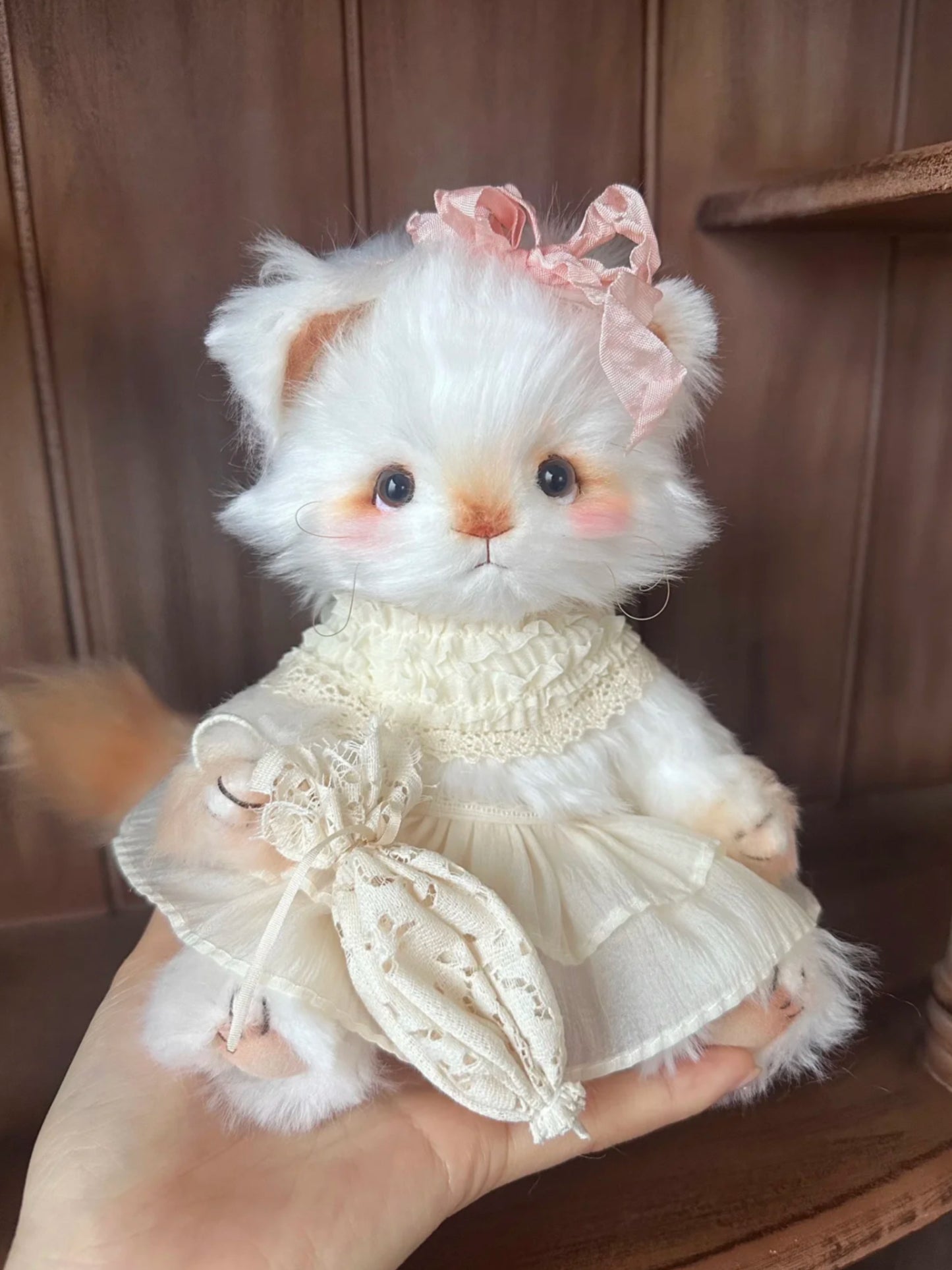 【Baby Cat】Handmade DIY Mohair Articulated Doll